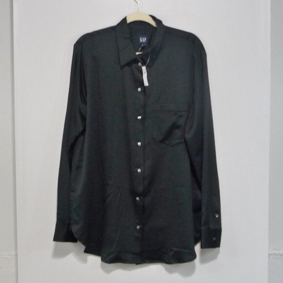GAP LONG SLEEVE BLACK SHIRT SIZE XL TALL - Picture 1 of 9